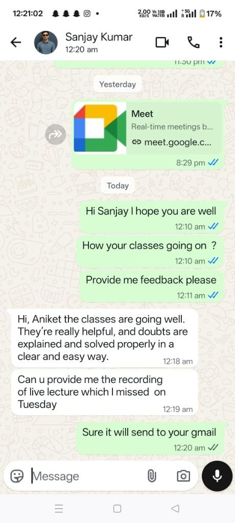 Review from Sanjay Kumar