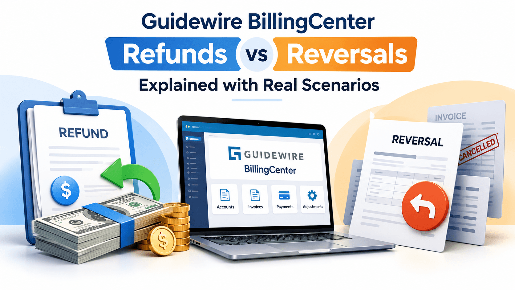 Guidewire BillingCenter Refunds vs Reversals Explained with Real Scenarios