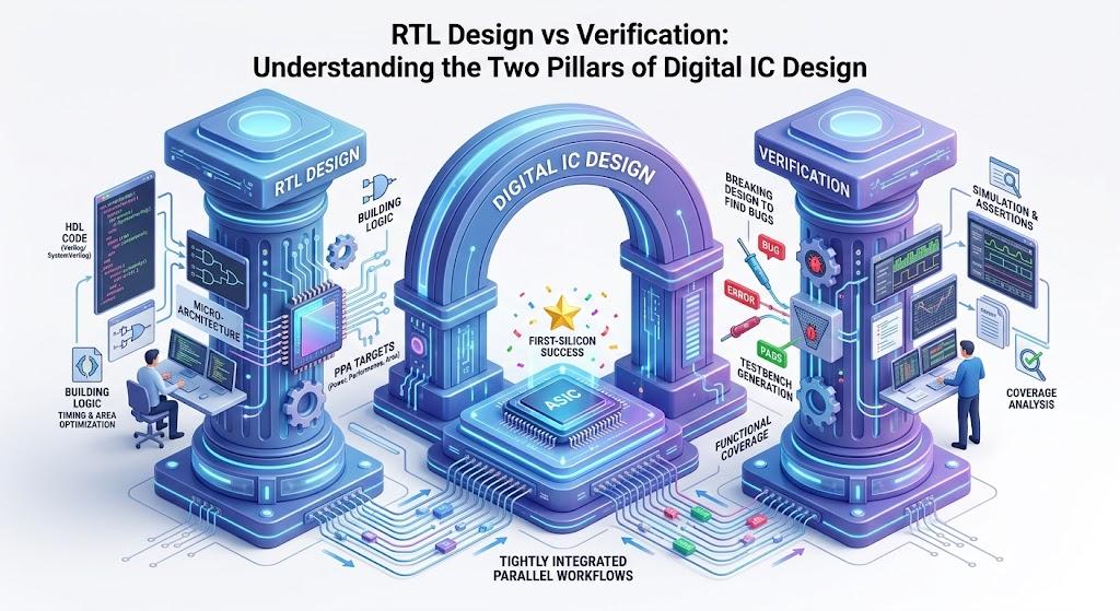 RTL Design vs Verification: Understanding the Two Pillars of Digital IC Design