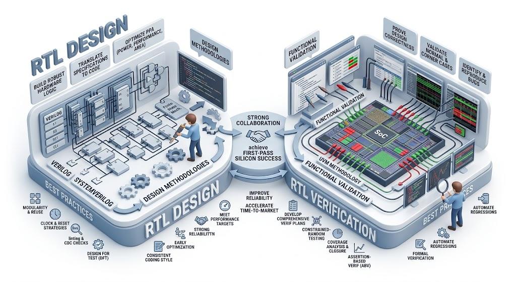 RTL Design vs. RTL Verification: Key Differences and Best Practices