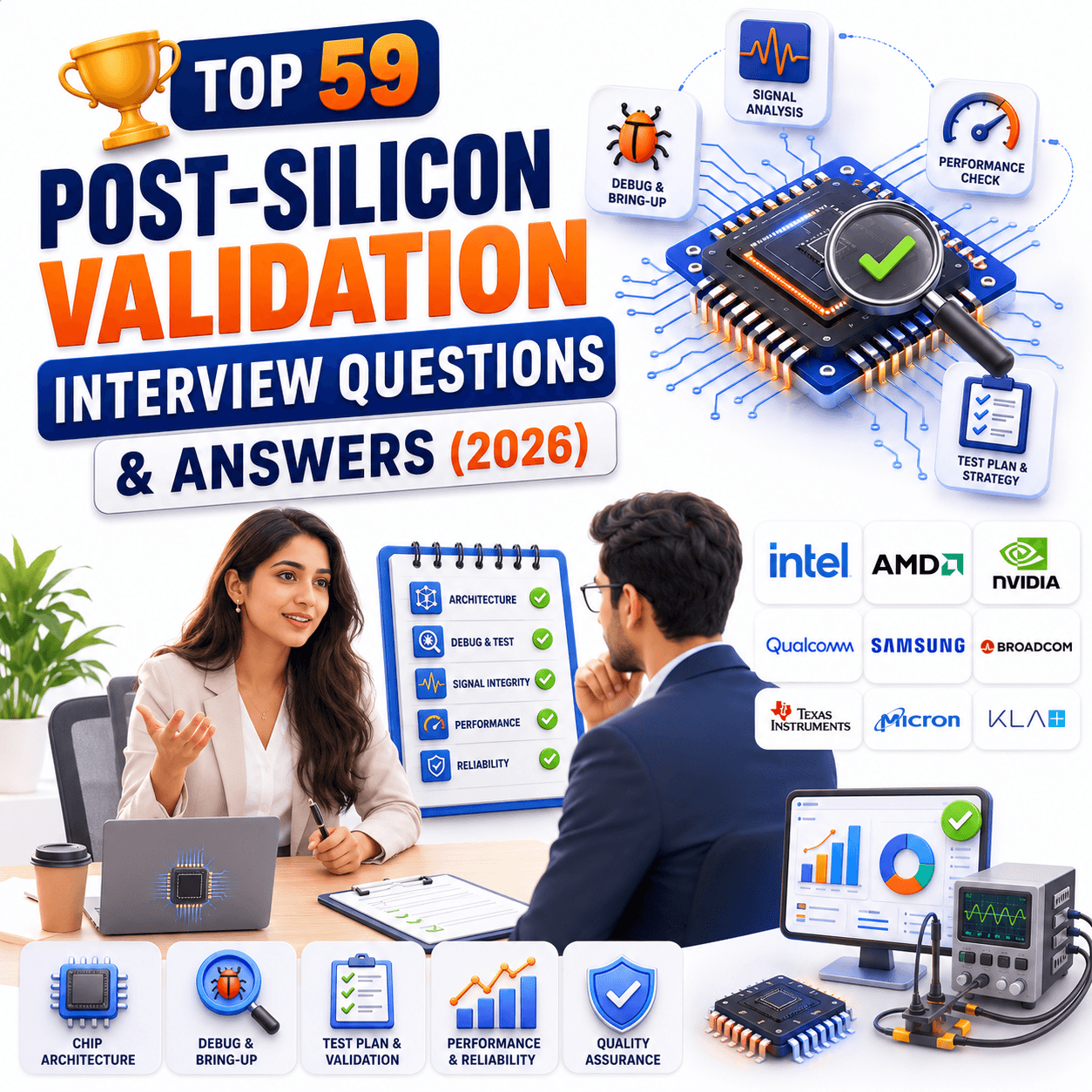 Top 59 Post-Silicon Validation Interview Questions and Answers (2026)