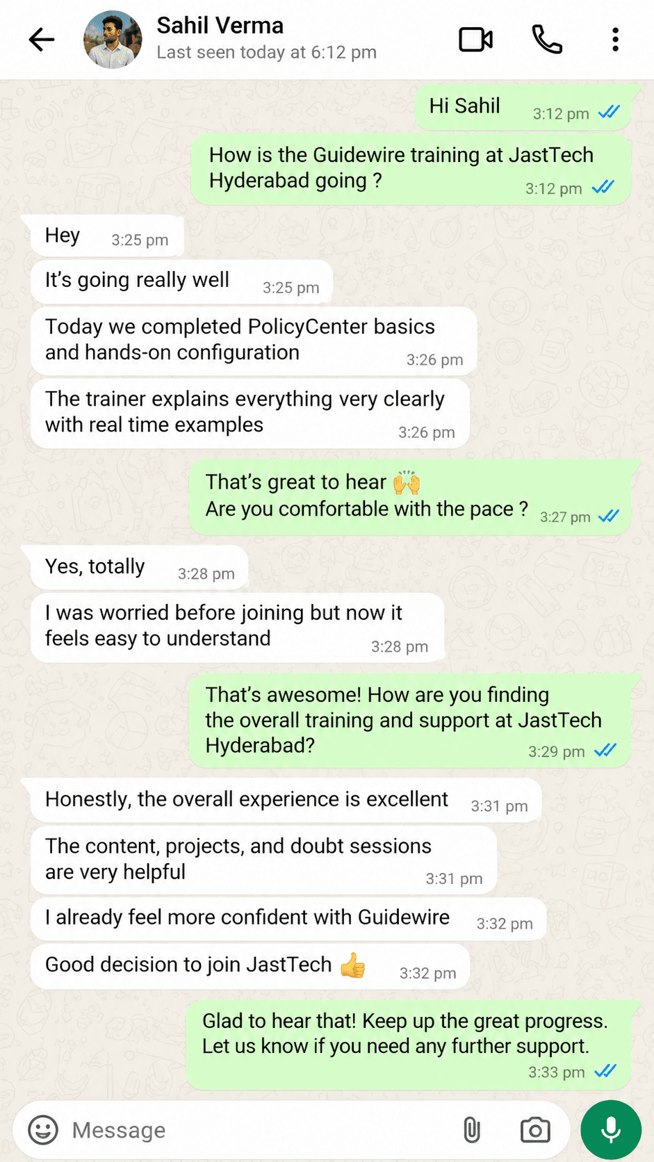 Review from Guidewire Online Training in Hyderabad