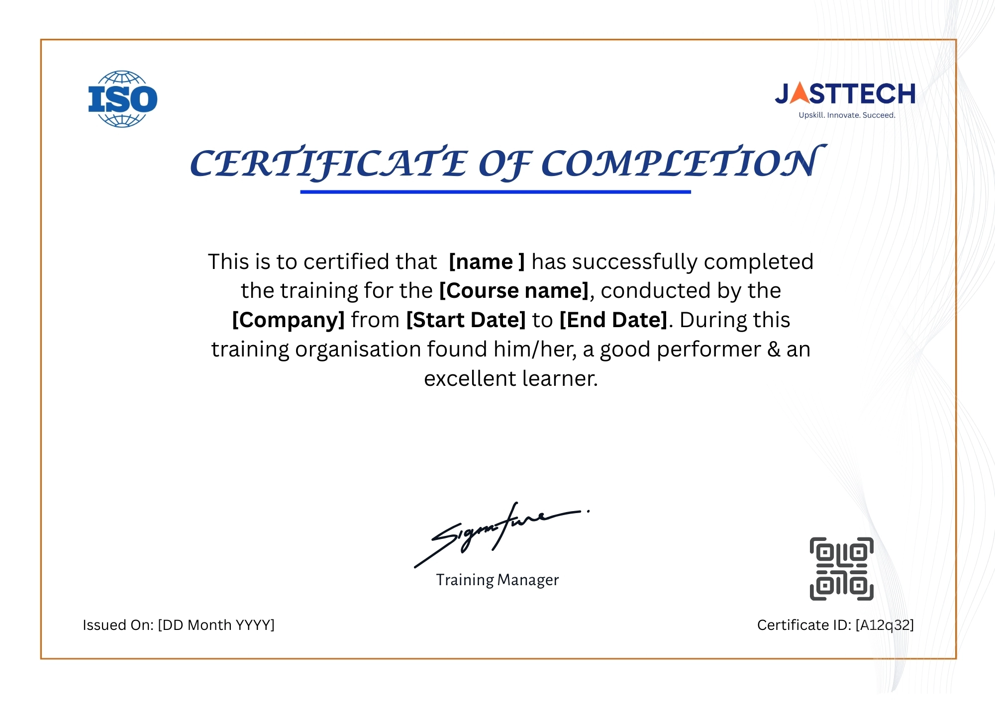 Certificate of Completion